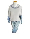 Adora Women's Sweater Denim Dreams In Grey In Grey