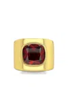 Adore Adorn Lilly 14k Gold Vermeil; Red Garnet Ring