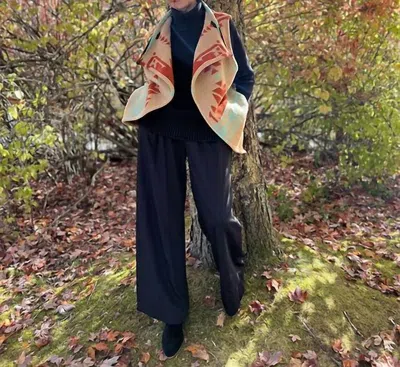 Adore Aponi Vest In Powderhorn In Multi