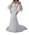 Adore By Justin Alexander Amberly Wedding Gown In Ivory/latte In White