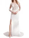 Adore By Justin Alexander Roxana Wedding Gown In Ivory/nude In White