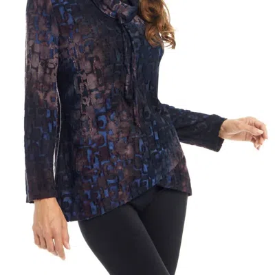 Adore Cowlneck Tunic In Blue