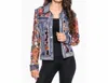 Adore Denim Jacket With Sheer Floral Embroidery In Multi In Multi