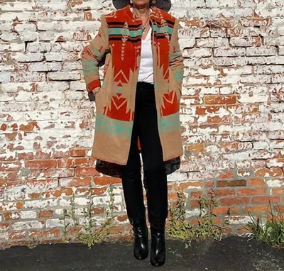 Adore Halona Cuffed Sleeve Jacket In Powderhorn In Multi