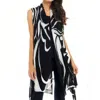 ADORE HAND PAINTED BLACK AND WHITE VEST