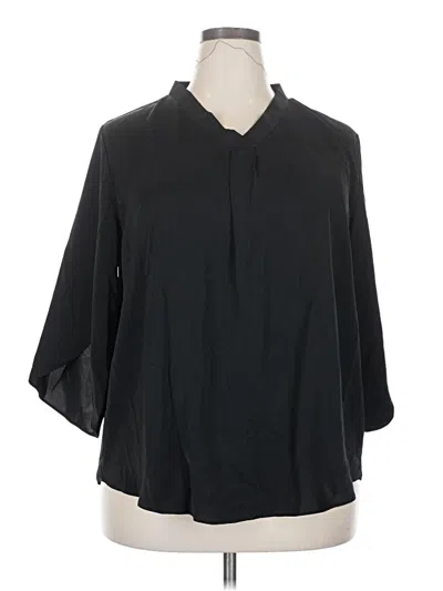 Pre-owned Adore Me 3/4 Sleeve Blouse In Black