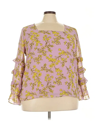 Pre-owned Adore Me 3/4 Sleeve Blouse In Pink