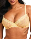 Adore Me Akari Unlined Demi Bra In Ditsy Yellow
