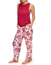 Adore Me Alania Tank & Pants Pajama Set In Floral Pink