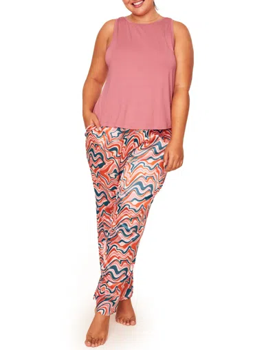Adore Me Alania Women's Plus-size Pajama Tank & Pants Set In Multi