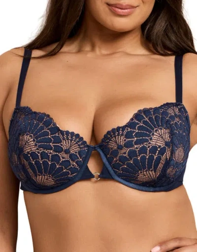 Adore Me Albanne Contour Balconette Bra In Dark Blue