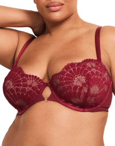 Adore Me Albanne Contour Balconette Bra In Red
