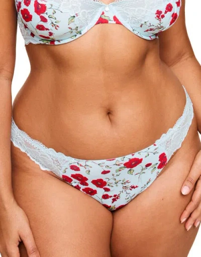 Adore Me Aleena Thong Panties In Floral Blue