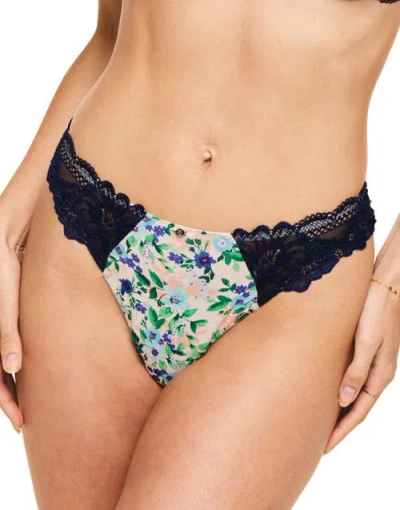 Adore Me Aleena Thong Panties In Floral White