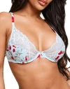 Adore Me Aleena Unlined Plunge Bra In Floral Blue