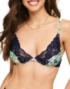 Adore Me Aleena Unlined Plunge Bra In Floral White