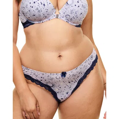 Adore Me Alexis Thong Panties In Novelty Purple