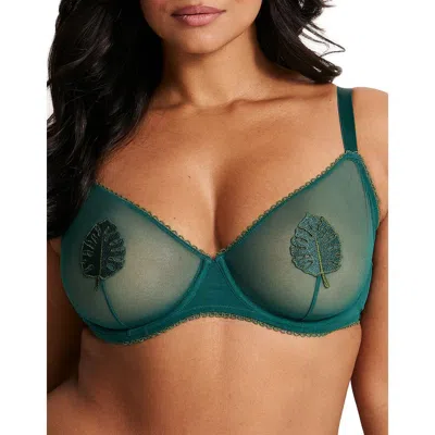 Adore Me Alyshia Unlined Demi Bra In Green