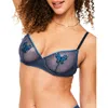 Adore Me Alyshia Unlined Demi Bra In Animal Blue