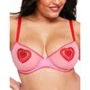 Adore Me Alyshia Unlined Demi Bra In Medium Pink