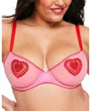 Shop Adore Me Alyshia Women's Plus-size Unlined Demi Bra In Medium Pink