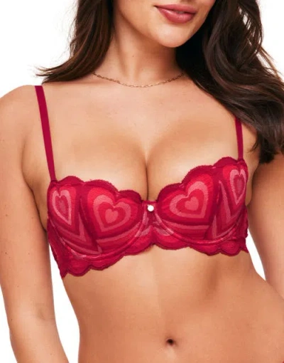 Adore Me Amorina Contour Balconette Bra In Dark Red