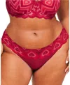 Adore Me Amorina Cheeky Panties In Dark Red
