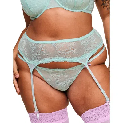 Adore Me Anabella Garter Belt Lingerie In Medium Blue