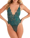 Adore Me Annushka Bodysuit Lingerie In Green