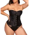 Adore Me Ashoka Boned Corset In Black