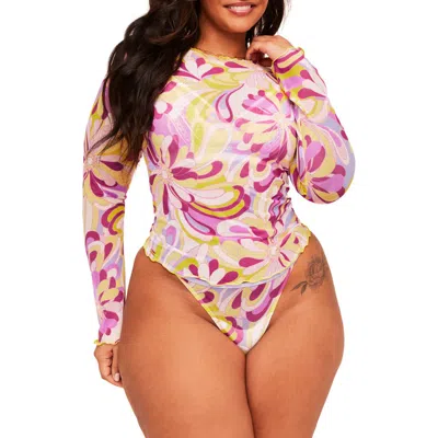 Adore Me Aubrie T-shirt & G-string Set In Pink