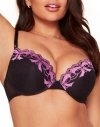 Adore Me Audrina Push Up Plunge Bra In Black
