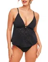 Adore Me Bailee Swimwear Tankini Top In Black