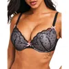 Adore Me Beanie Push Up Plunge Bra In Black