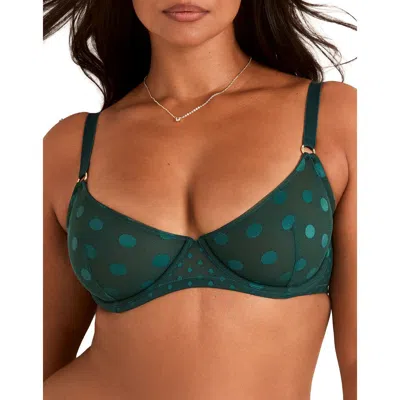 Adore Me Bertie Unlined Demi Bra In Green