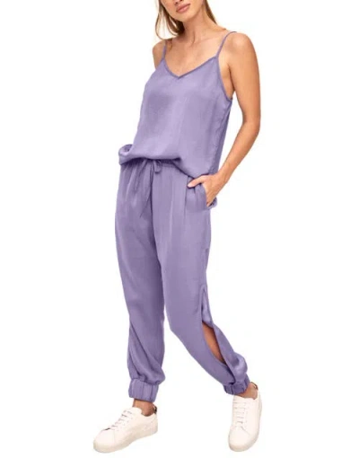 Adore Me Bethany Tank & Jogger Loungewear Set In Dark Purple