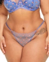 Adore Me Bettie Brazilian Panties In Medium Blue