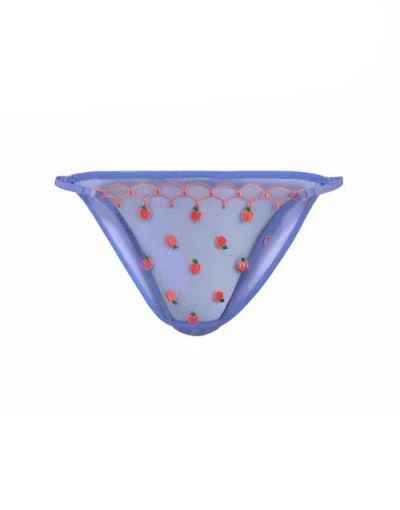 Adore Me Bettie Brazilian Panties In Medium Blue