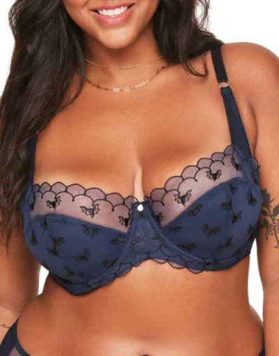 Adore Me Bettie Contour Balconette Bra In Dark Blue