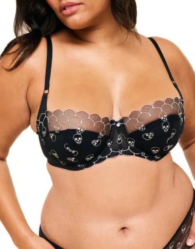 Adore Me Bettie Contour Balconette Bra In Dark Grey