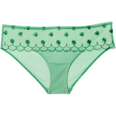 Adore Me Bettie Hipster Panties In Medium Green