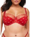 Adore Me Bettie Contour Balconette Bra In Dark Red