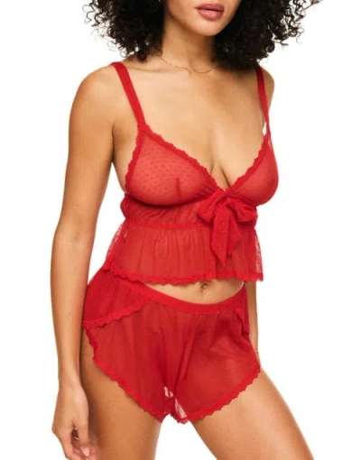 Adore Me Betty Women's Cami & Shorts Set Lingerie In Dark Red