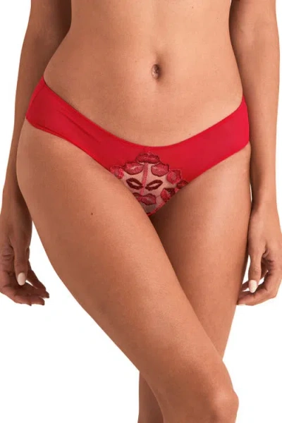 Adore Me Bisou Cheeky Panties In Red
