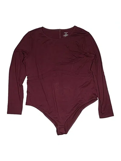 Pre-owned Adore Me Bodysuit In Burgundy