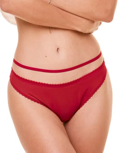 Adore Me Briana Brazilian Panties In Dark Red