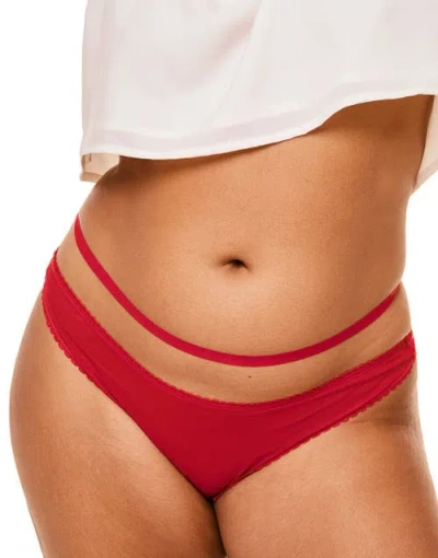 Adore Me Briana Brazilian Panties In Dark Red