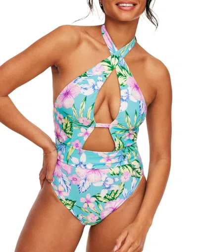 Adore Me Brinlee Women's Swimwear One-piece In Tropical Blue