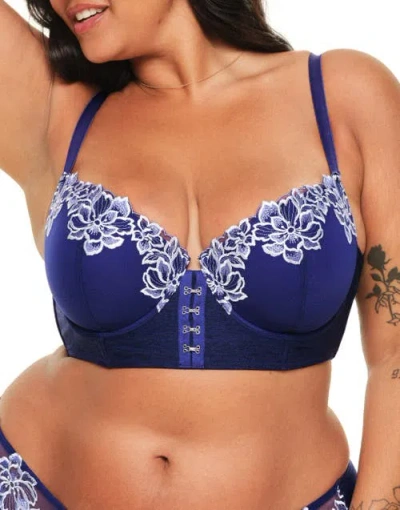 Adore Me Britta Contour Demi Bra In Dark Blue