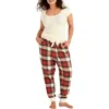 Adore Me Caileigh Pajama T-shirt & Jogger Set In Multi
